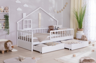 Hausbett Bodenbett "Loki" 90x200 Kiefer Massiv