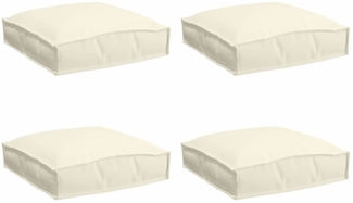 vidaXL Kissen 4 pcs Creme 40 x 40 x 8 cm Oxford-Stoff 42001590