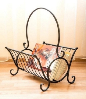 Zeitungskorb Zeitungsständer aus Metall H-52cm Zeitungshalter Beistelltisch