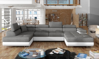 Eltap Rodrigo Ecksofa (Sawana 05, Soft 17) Seite links, Dunkelgrau, 58 x 90 x 202 cm