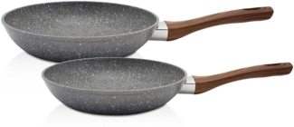Krüger Pfannen-Set Nevada, Aluminium (Set, 2-tlg), Soft-Touch-Griff, Ø 24/28 cm, Induktion