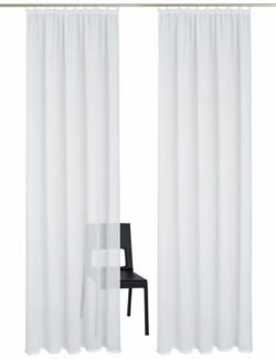 my home Gardine REGINA, Kräuselband (2 St), transparent, Voile, Vorhang, Fertiggardine, 2-er Set, transparent, modern