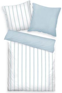 TOM TAILOR HOME Bettwäsche CLASSIC SATIN STRIPES in Gr. 135x200cm oder 155x220cm, Satin, 2 teilig, new bedroom, farbige Paspel am Kissen