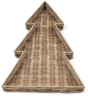 Rivièra Maison Weihnachtsbaumkugel Tablett Tannenbaum Xmas Tree Tray Rattan