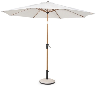 Bizzotto Sonnenschirm Palinuro aus Metall Ø 300 cm, Weiß, LxB: 246.0x300.0 cm, Der Schirm ist neigbar