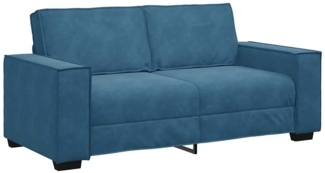 vidaXL 2-Sitzer-Sofa Blau 140 cm Samt 4105029