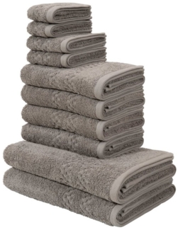my home Handtuch Set Regona, als 10 tlg Set und Serie, Premium Handtücher, 500 gr/m², Frottier (Set, 10-St), Duschtücher, Handtücher, Gästetücher, Seiftücher, 5 Jahre Garantie