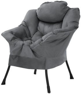 ML-DESIGN Stuhl Wohnzimmersessel komfortabler Polsterstuhl Lounge Sessel Akzentstuhl (1 St), Fernsehsessel mit Kopfkissen ergonomischer Komfortsessel Samt