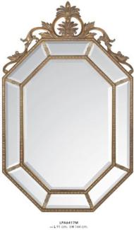 Casa Padrino Barock Wandspiegel Gold H 144 cm B 91 cm - Edel & Prunkvoll - Goldener Spiegel