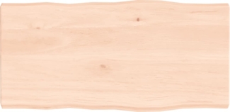 vidaXL Tischplatte 80x40x(2-4) cm Massivholz Unbehandelt Baumkante 363873