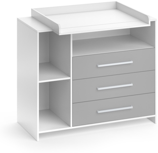 Wickelkommode Oskar Weiß/Grau 113 x 100 cm Vicco