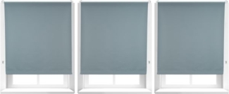 3 x Verdunkelungsrollo grau 110x160 cm 10023064