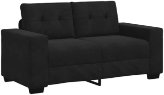 vidaXL Zweisitzer-Sofa Schwarz 120 cm Samt 4105115