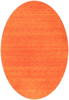 Morgenland Gabbeh Teppich - Softy - Uni - oval - 230 x 150 - Orange