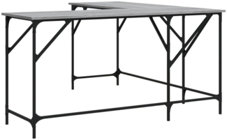 vidaXL Schreibtisch Grau Sonoma 149x149x75 cm Holzwerkstoff 837585