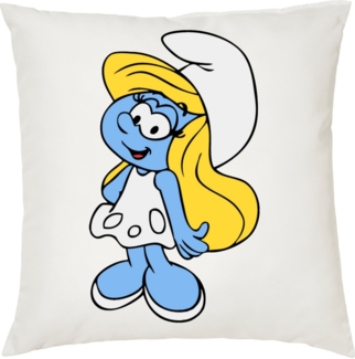 Blondie & Brownie Dekokissen Schlumpfine Schlumpf Schlumpfhausen Papa Schlumpf Smurf