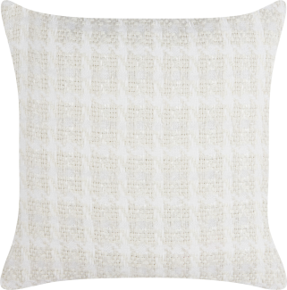 Dekokissen DOURIS 45 x 45 cm Kariert Helles Beige