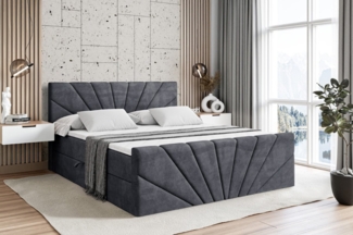 ALTDECOR Boxbett MILTIO-Z (Multipocket-Matratze H4, H3 Matratze Bonellfederung, Topper, Kopfteil), Doppelbett mit Fußteil