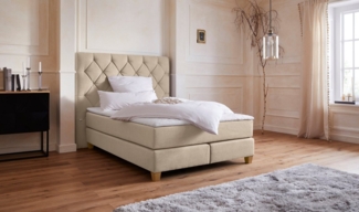 Home affaire Boxspringbett Harmones hoch, in 3 Breiten, Härtegrad auch im Mix mit je 1 Matratze in H2 und H3