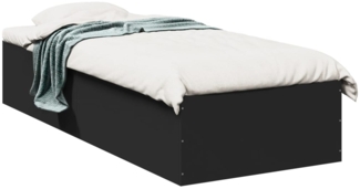 vidaXL Bettgestell Schwarz 100x200 cm Holzwerkstoff 3281050