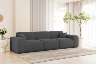 Sofa Designersofa CELES PREMIUM 3-Sitzer in Stoff Sven Dunkelgrau