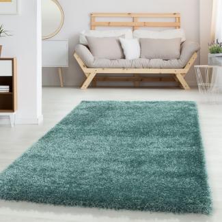 Carpettex Hochflor-Teppich Unicolor - Einfarbig, Rund, Höhe: 50 mm, Teppich Wohnzimmer Shaggy Einfarbig Flauschig versch. Far. und größ.