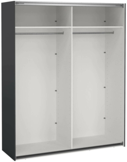 Dmora Großer Mehrzweckschrank Hagupit, Multifunktionale Möbel, Schuhschrank, Besenschrank, 179x62 h220 cm, Grau