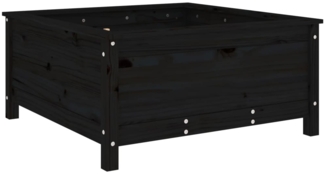 vidaXL Pflanzkübel Schwarz 82,5x82,5x39 cm Massivholz Kiefer 825300