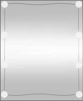 vidaXL Wandspiegel mit LED-Leuchten 50x60 cm Glas Rechteckig 3189155