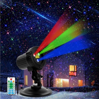 LMaxhome Projektionslampe LED Projektor Weihnachten Außen Landschaft Gartenstrahler Wasserdichte, RGB mit Fernbedienung und Timer Laser Partylicht Beleuchtung Dekolicht
