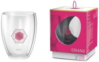 Creano Teeglas Creano doppelwandiges Tee-Glas, Latte Macchiato, Thermobecher Blume, Borosilikatglas, 1-teilig