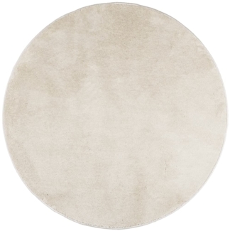 vidaXL Teppich OVIEDO Kurzflor Beige Ø 120 cm 375501
