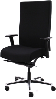 Bisley Titanos Schwerlast Chefsessel Bürostuhl 200kg Belastbarkeit in schwarz - PC Stuhl mit Armlehne, Lordosenstütze, Drehstuhl mit Rollen für Schreibtisch, Office & Gaming - Ergonomisch XXL, Titanos-733