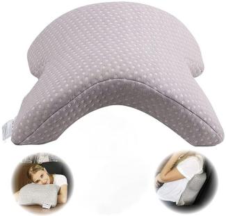 FLASMR Dekokissen Memory Foam Kissen, Armkissen, Ergonomisches Nackenkissen( Grau) , Kissenhulle mit Fullung