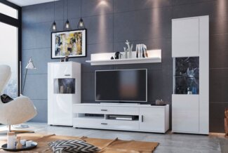 Wohnwand Henley Anbauwand 4-teilig Farbe wählbar