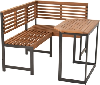 MERXX Eckbankgruppe »Eckbank Set«, (Set, 2-tlg), Eckbank und Klappentisch aus Akazienholz, flexibel Montageoptionen