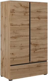 Home affaire Wäscheschrank Cross, moderner griffloser Kleiderschrank Mehrzweckschrank, Drehtürenschrank mit 1 Schublade, 3 Farben verfügbar