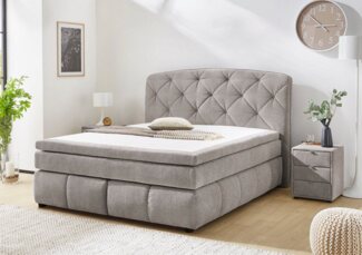 Jockenhöfer Gruppe Boxspringbett Mila erhältlich in der Größe 180x200cm, Kaltschaumtopper, 7-Zonen-TTFK-Matratze, mehrere Härtegrade wählbar