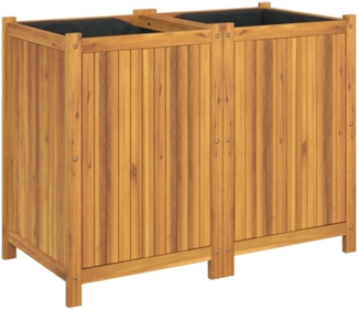 vidaXL Pflanzkübel mit Einlage 100x50x75 cm Massivholz Akazie 366445