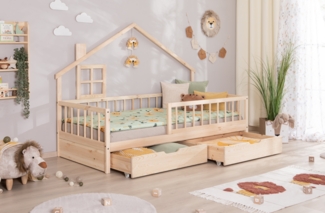 Hausbett Bodenbett "Loki" 90x200 Kiefer Massiv