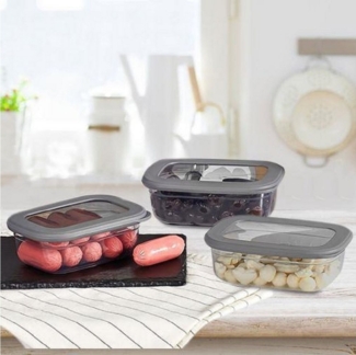 Vip Ahmet Frischhaltedose Organizer Behälter 3er-Set 400ml 670ml 1200ml Vorratsbehälter stapelbar Motiv 1