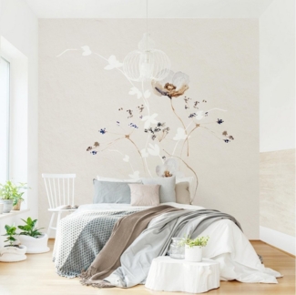 Bilderdepot24 Fototapete Blumen Japanisches Ikebana Blumentapete Floral Natur Modern Kunst, Glatt, Matt, (Vliestapete inkl. Kleister oder selbstklebend), Wohnzimmer Schlafzimmer Küche Flur Motivtapete Vliestapete Wandtapete