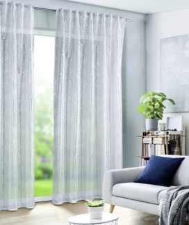 Neusser Collection Verdunklungsschal mit Gardinenband silber 135x245 cm