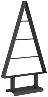 vidaXL Metall Weihnachtsbaum mit Ständer Schwarz 60 cm Stahl 42019169