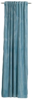 Gözze Vorhang MAGNUM, 135x245 cm, Aquafarben, Samtoptik, verdeckte Schlaufen, halbtransparent, Polyester