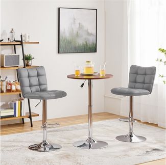 Yaheetech Barhocker Drehhocker mit Fußstütze (6 St), Barstühle 360°Drehbar Küchenstühle Sitzhöhe 62,5 cm - 83 cm