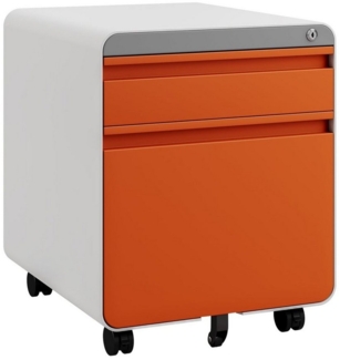 Dripex Aktenschrank Metall Rollcontainer Stahl Büroschrank mit 2/3 Schubladen