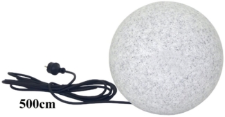 TRANGO LED Gartenleuchte, 200GB IP65 Gartenkugel in 20cm Durchmesser inkl. je 1x E27 LED Leuchtmittel *NATURE* Kugelleuchte mit ca. 5 Meter IP44 Kabel, 3000K warmweiß, Gartenleuchte, Leuchtkugel, Gartenkugelleuchte, Kugellampe