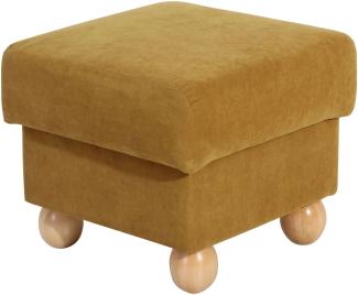 Hocker Kasha Bezug Veloursstoff Buche natur / mais 22259