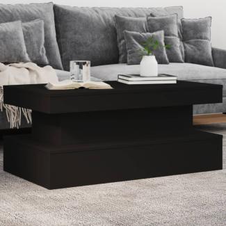 vidaXL Couchtisch mit LED-Leuchten Schwarz 90x50x40 cm 839848